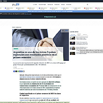 Argentina es uno de los �nicos 3 pa�ses regionales con resultados positivos en el primer semestre